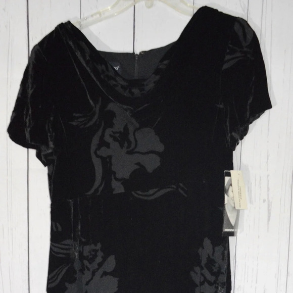 Donna Ricco Long Black Dress Size 8 - Picture 1 of 8